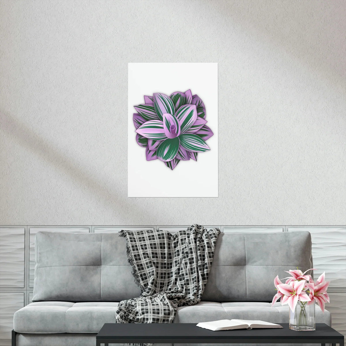 Tradescantia Nanouk Botanical Print – Unframed Wall Art