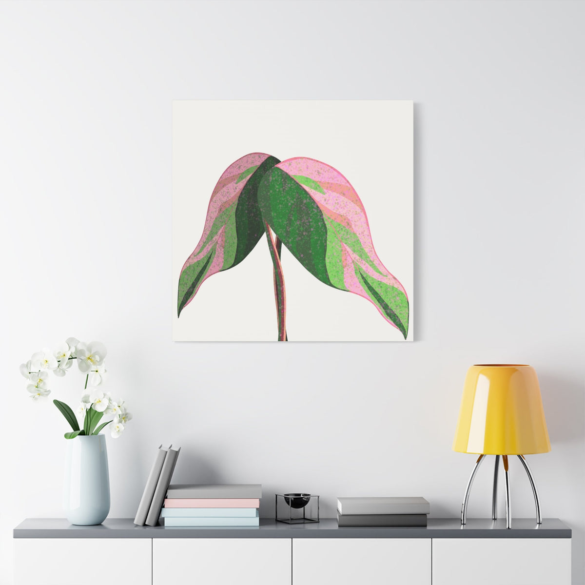 Pink Princess Philodendron Canvas Print – Botanical Wall Art