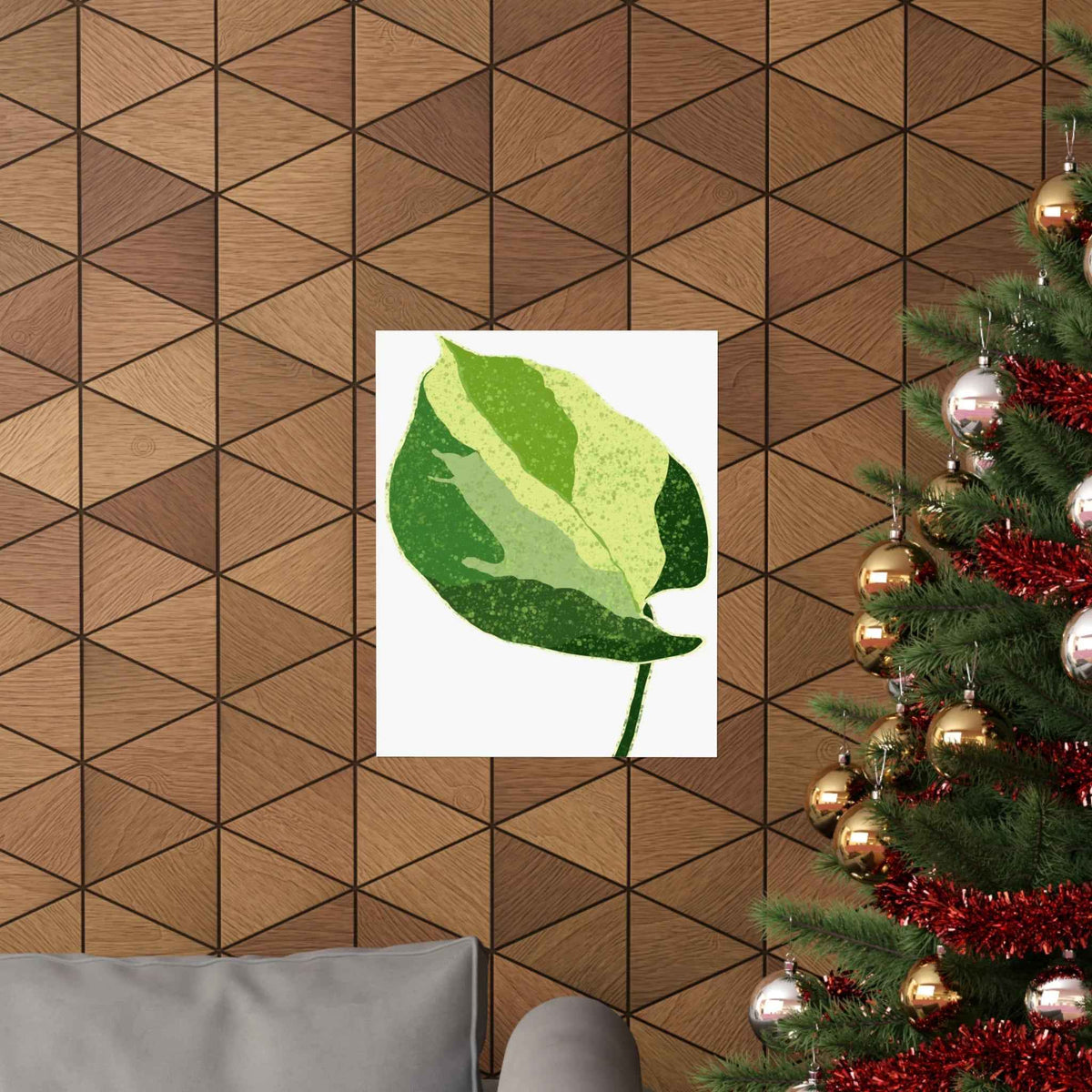 Manjula Pothos Illustrated Botanical Print – Unframed Wall Art