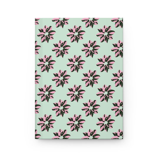 Pink Princess Philodendron Pattern Hardcover Journal