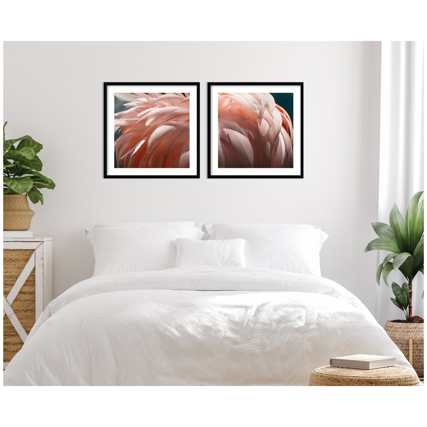 Flamingo No. 1 & 2 2 Piece Framed Wall Art Print Set by Alicia Bock