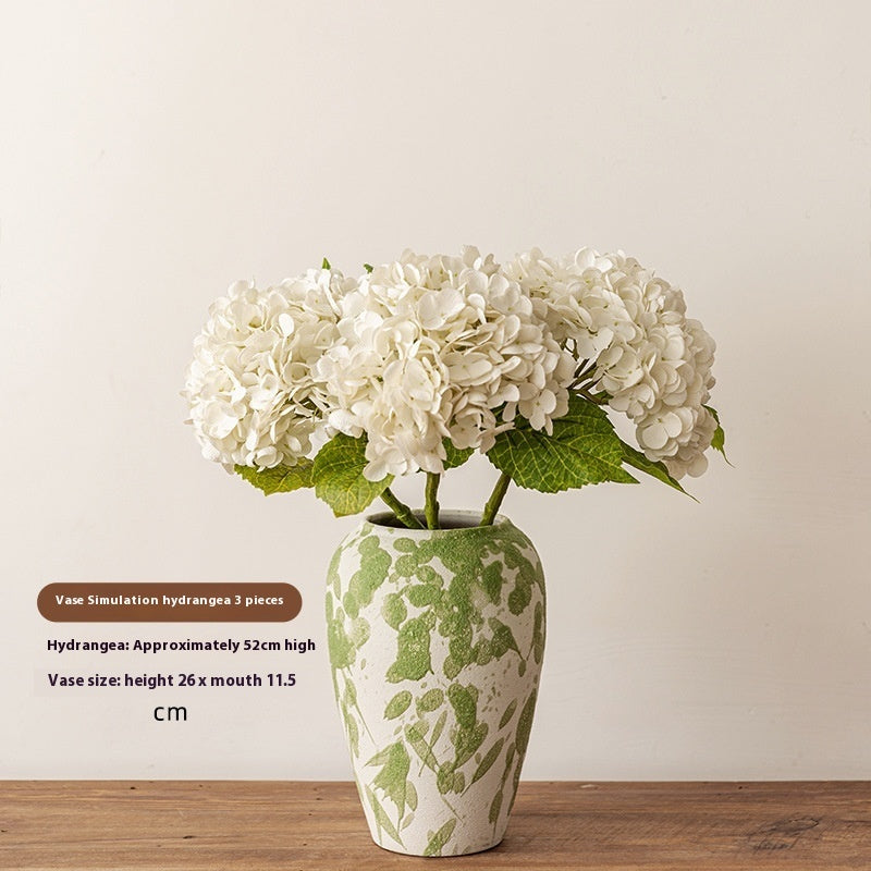 Artisan Wabi-Sabi Ceramic Vase & Dried Flower Set - Handcrafted Minimalist Centerpiece