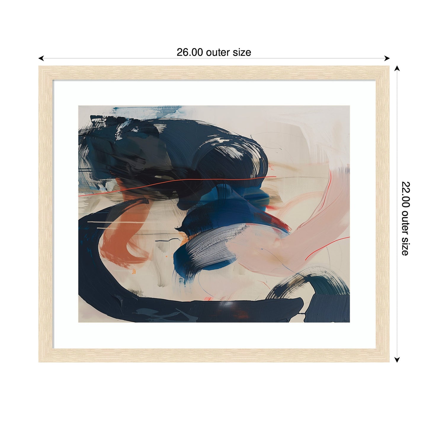 Framed Art Deep Blue Momentum I by Amy Lighthall