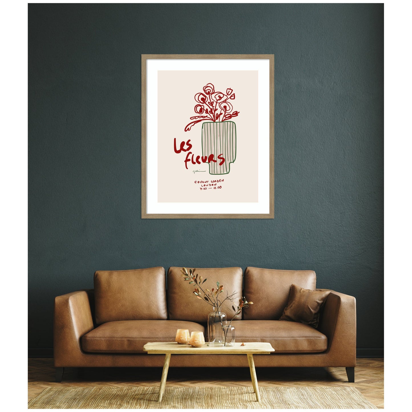 Les Fleurs by Gabrielly Guedes Framed Wall Art Print