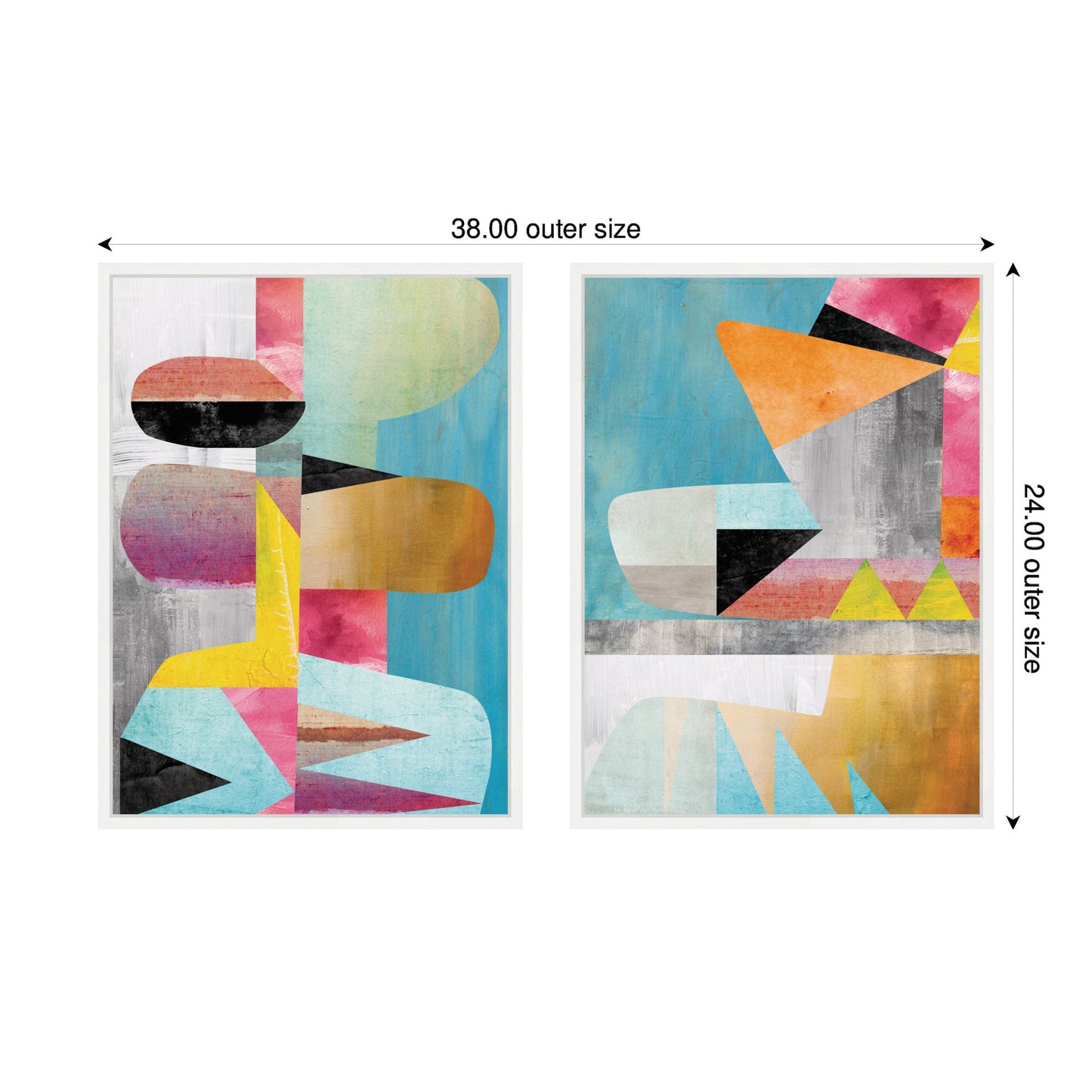 1 & 2 2 Piece Framed Canvas Wall Art Set by Nikki Chu