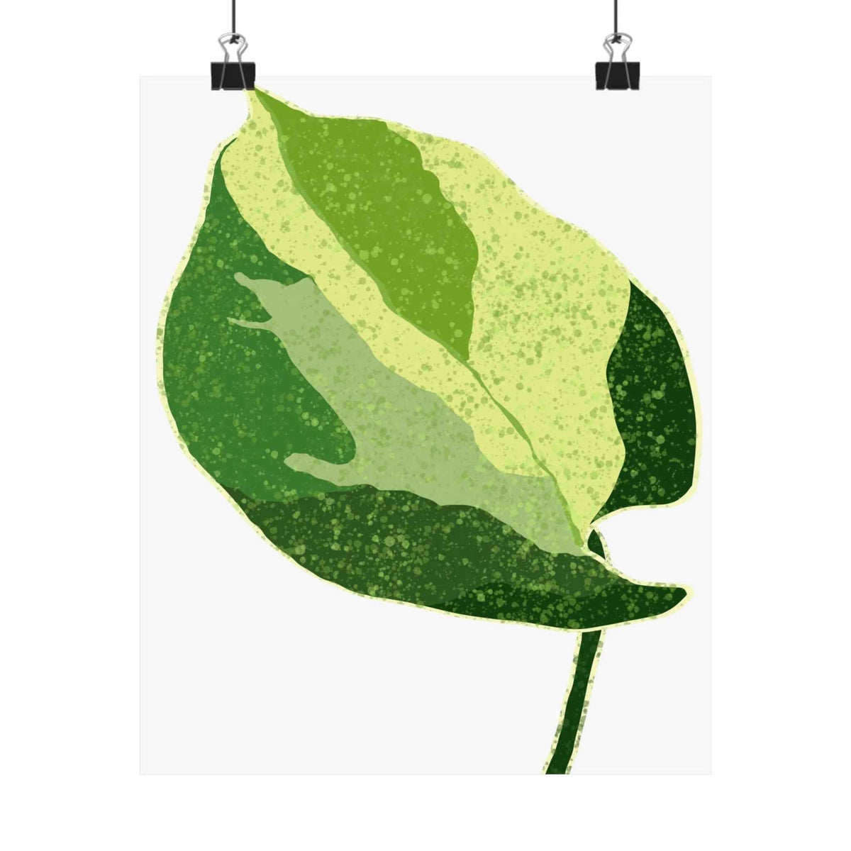 Manjula Pothos Illustrated Botanical Print – Unframed Wall Art