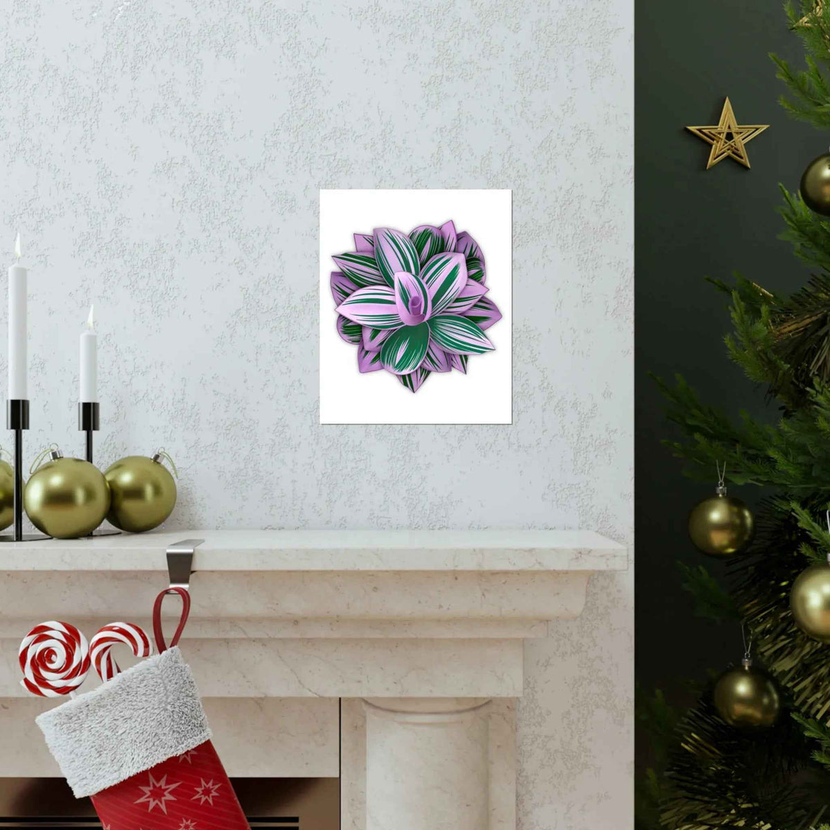 Tradescantia Nanouk Botanical Print – Unframed Wall Art