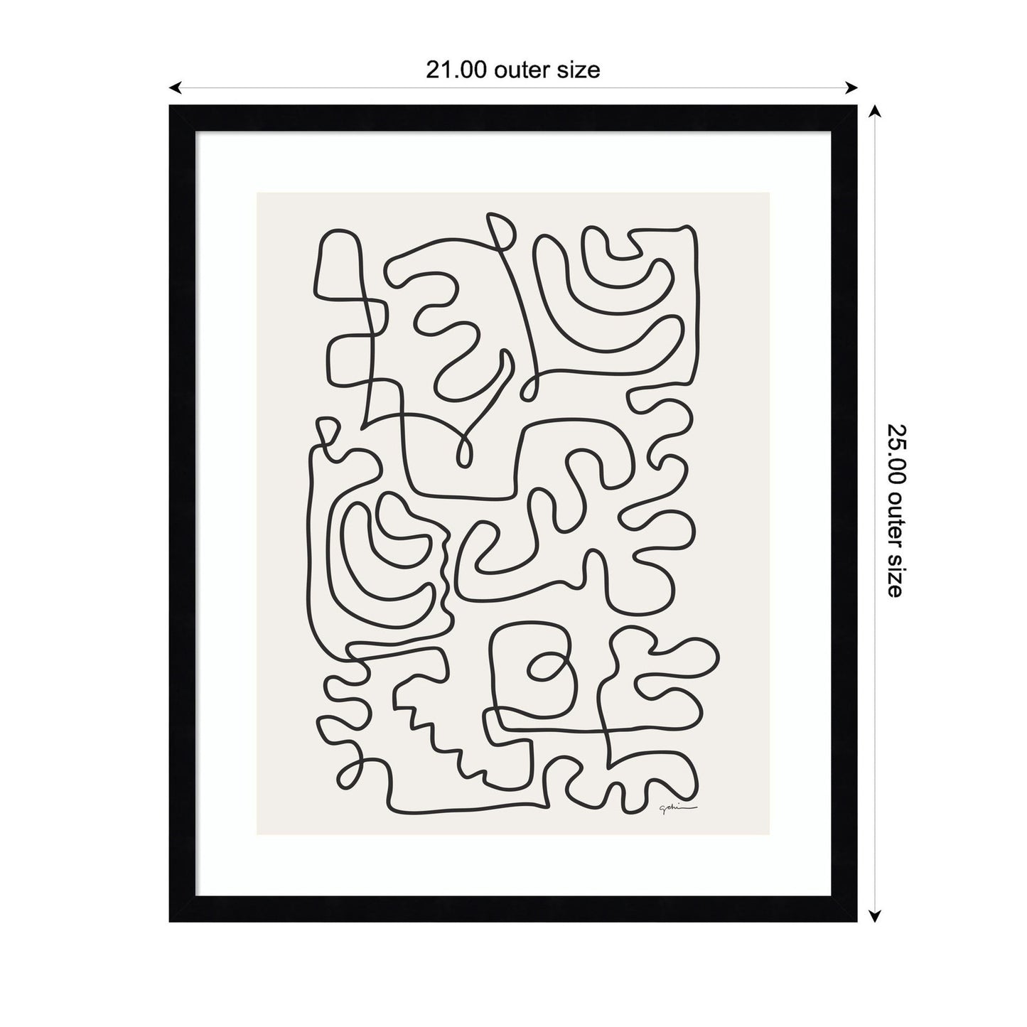 Connected Lines by Gabrielly Guedes Framed Wall Art Print