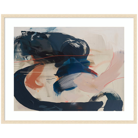 Framed Art Deep Blue Momentum I by Amy Lighthall