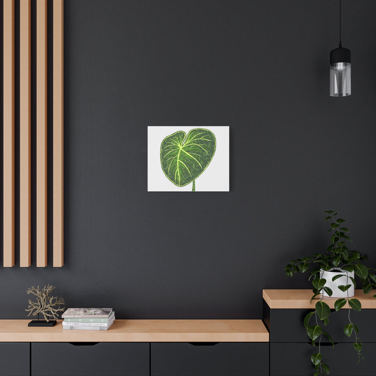 Philodendron Gloriosum Canvas Print – Botanical Wall Art