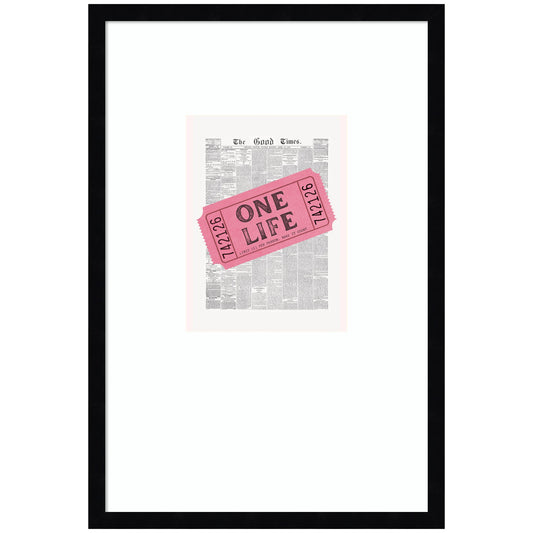 Ticket One Life by Honey Island Studio Framed Wall Art Print