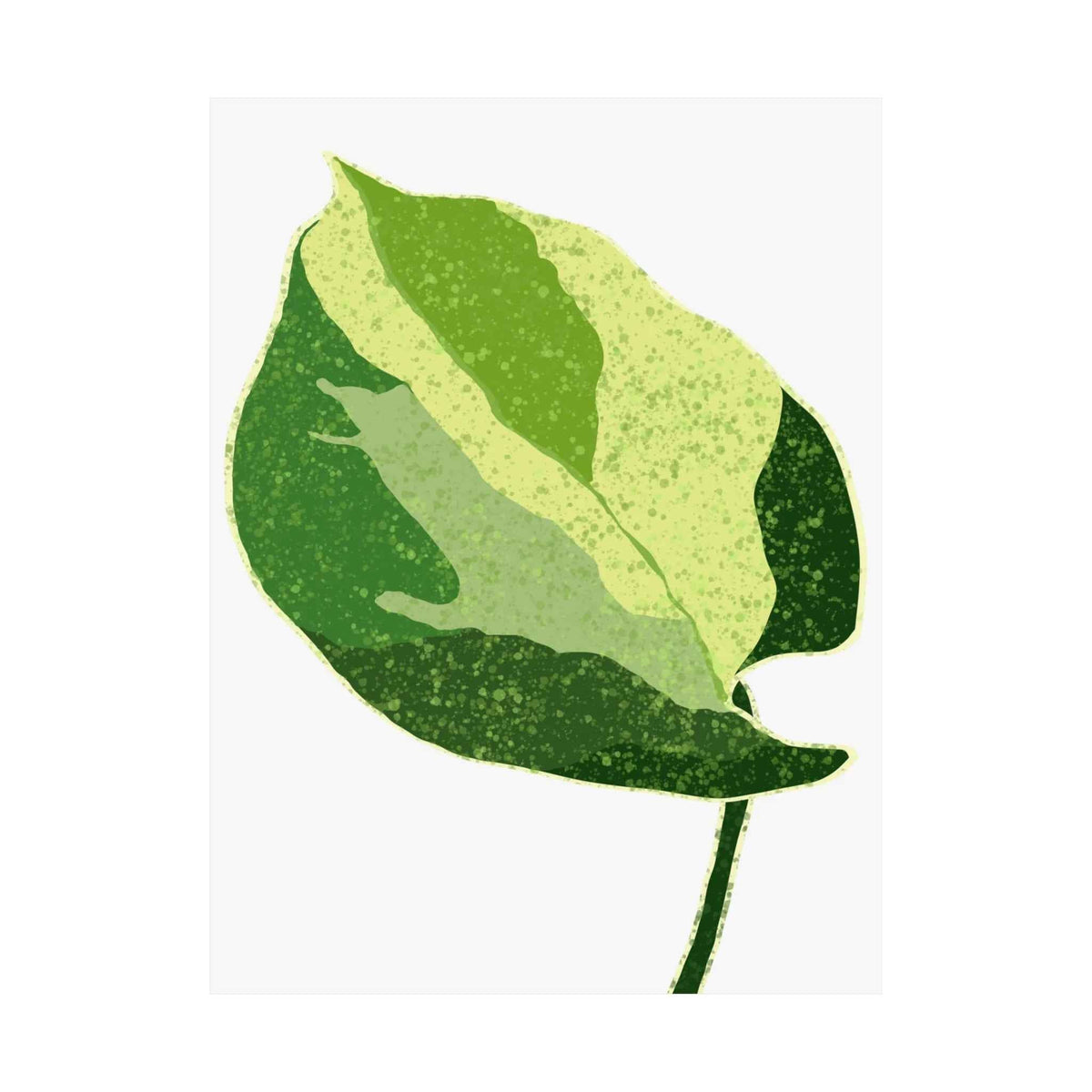 Manjula Pothos Illustrated Botanical Print – Unframed Wall Art