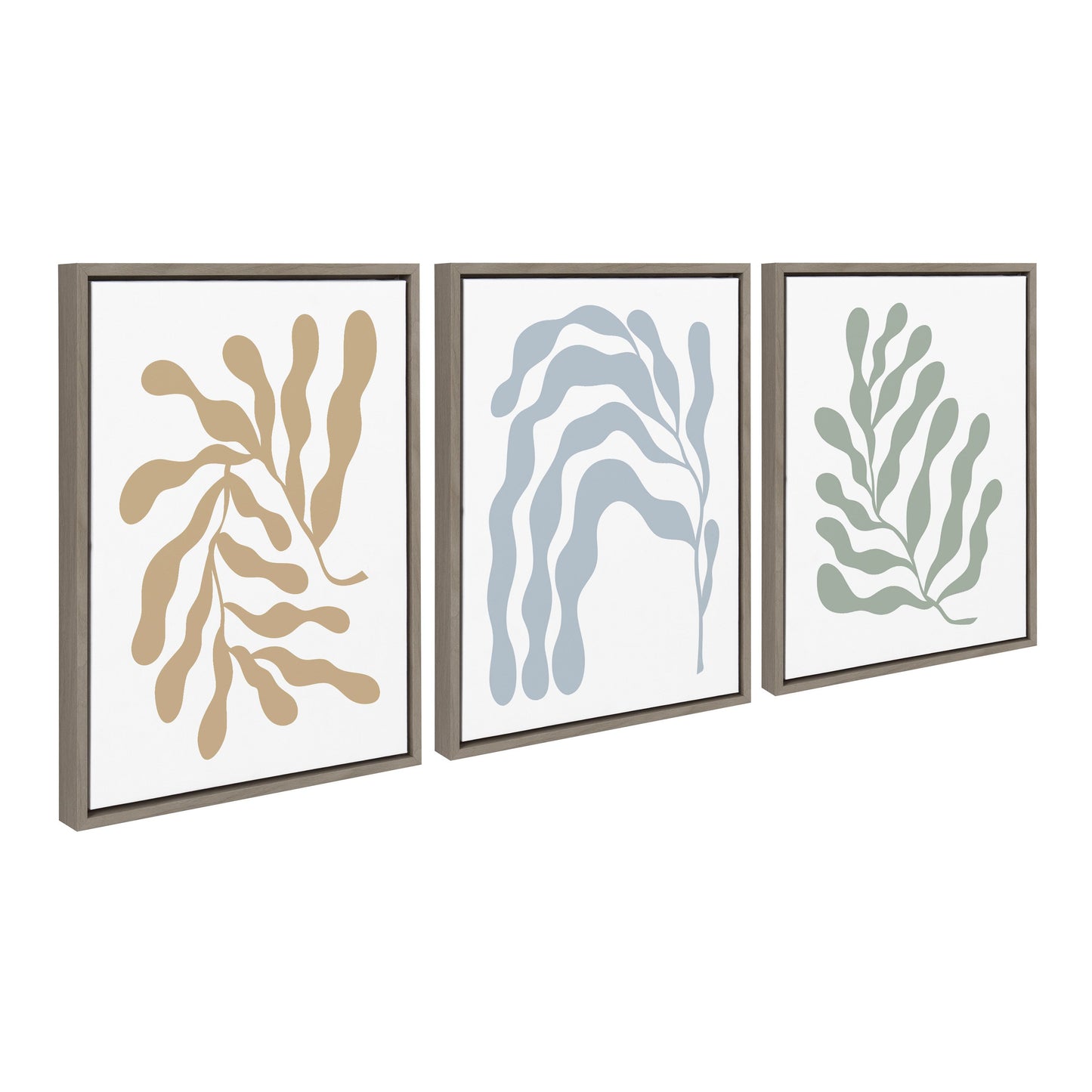 Matisse Inspired Abstract Botanicals Framed Canvas by The Creative Bunch Studio