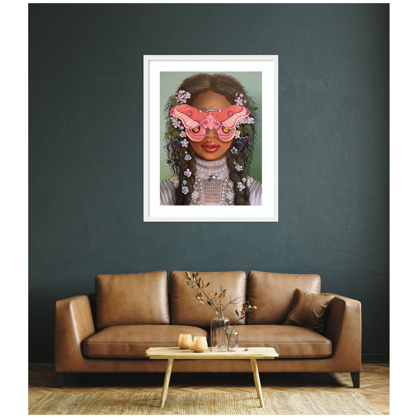 In The Garden With Antheia by Charlotte Brindley Framed Wall Art Print