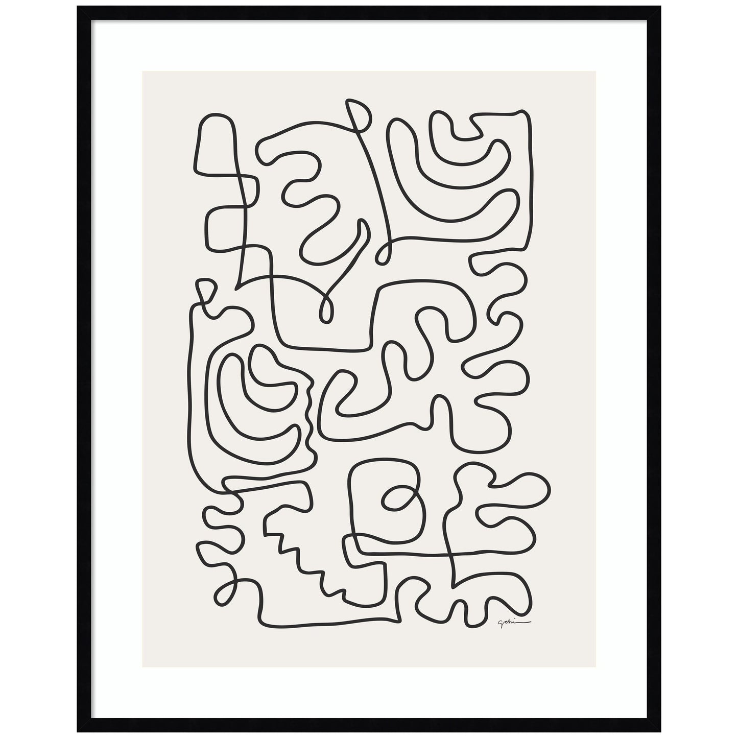 Connected Lines by Gabrielly Guedes Framed Wall Art Print