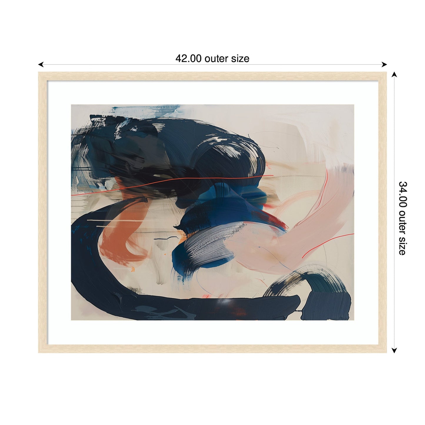 Framed Art Deep Blue Momentum I by Amy Lighthall