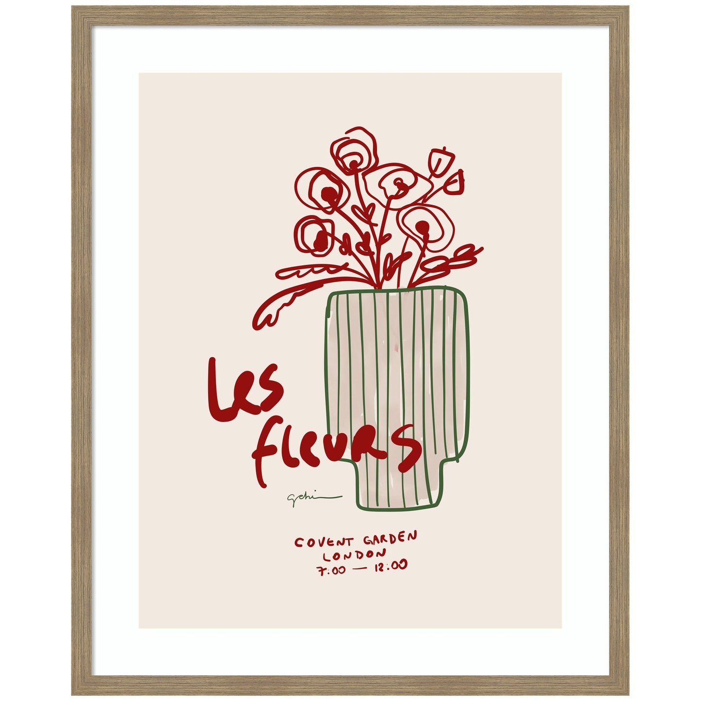 Les Fleurs by Gabrielly Guedes Framed Wall Art Print