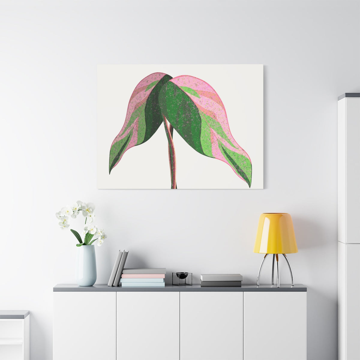 Pink Princess Philodendron Canvas Print – Botanical Wall Art