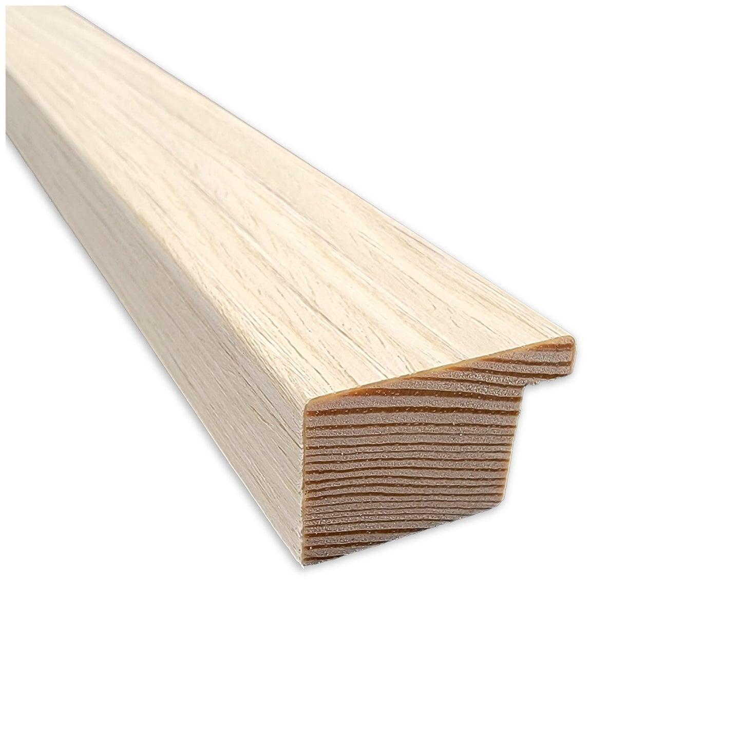 Wooden molding on a white background