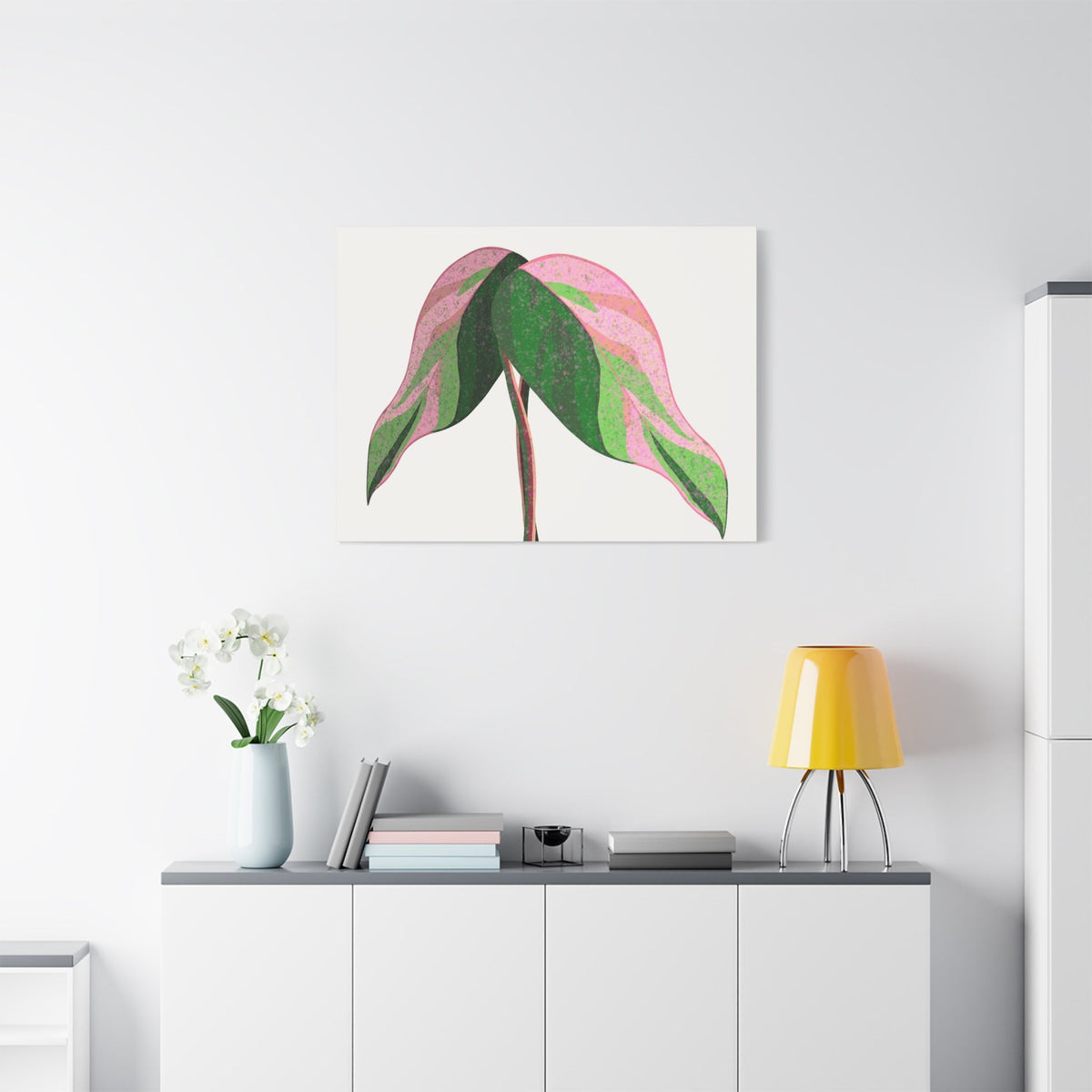 Pink Princess Philodendron Canvas Print – Botanical Wall Art