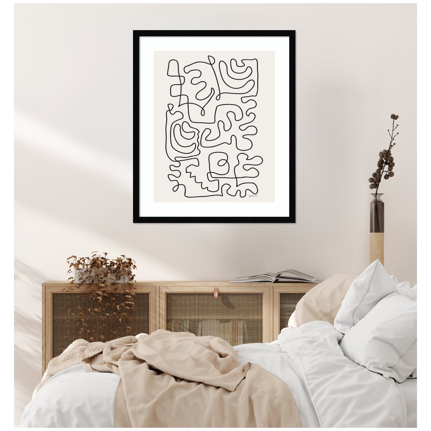 Connected Lines by Gabrielly Guedes Framed Wall Art Print