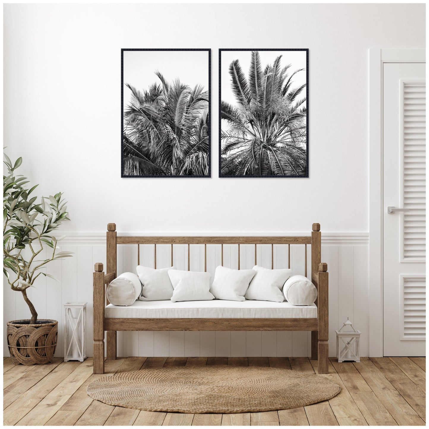 Palms No. 13 & No.15 2 Piece Framed Canvas Wall Art Set by Alicia Bock