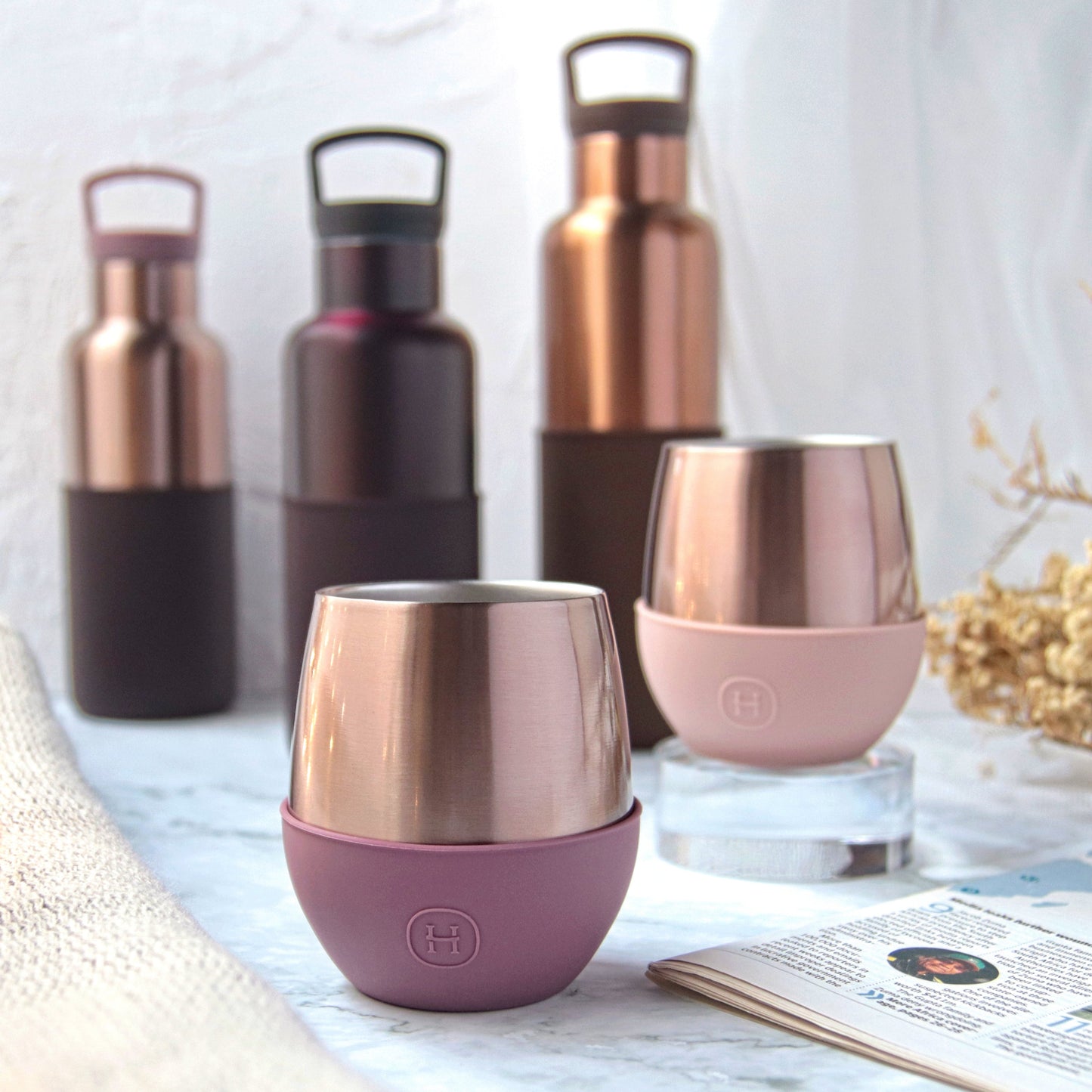 Pink Gold Tumbler-Wild Cherry 8 OZ