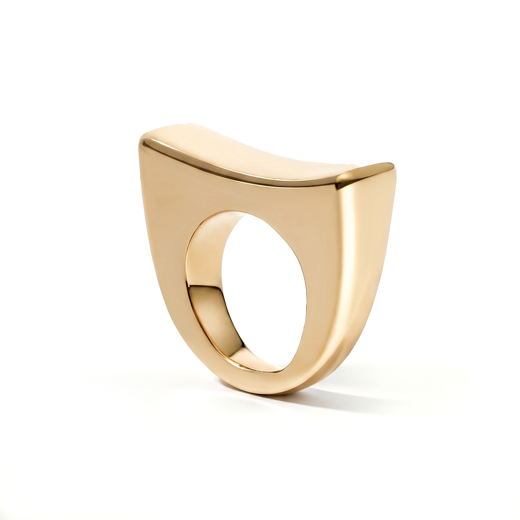 Caroline Sculptural Dome Ring Gold