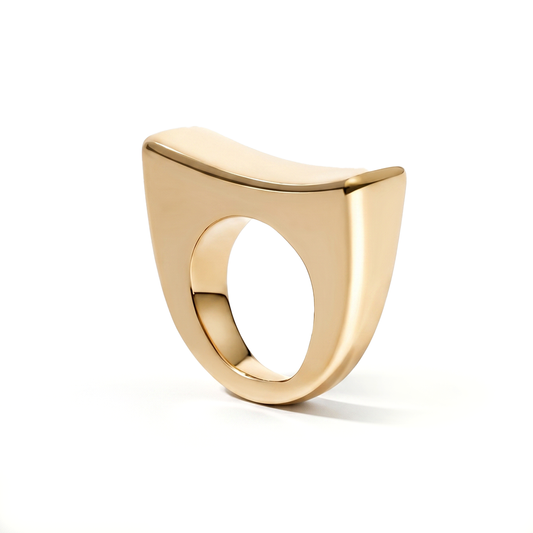 Caroline Sculptural Dome Ring Gold