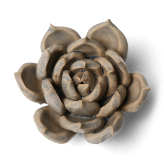 Ceramic Flower Wall Art Succulent Blue 12: Succulent Light Blue