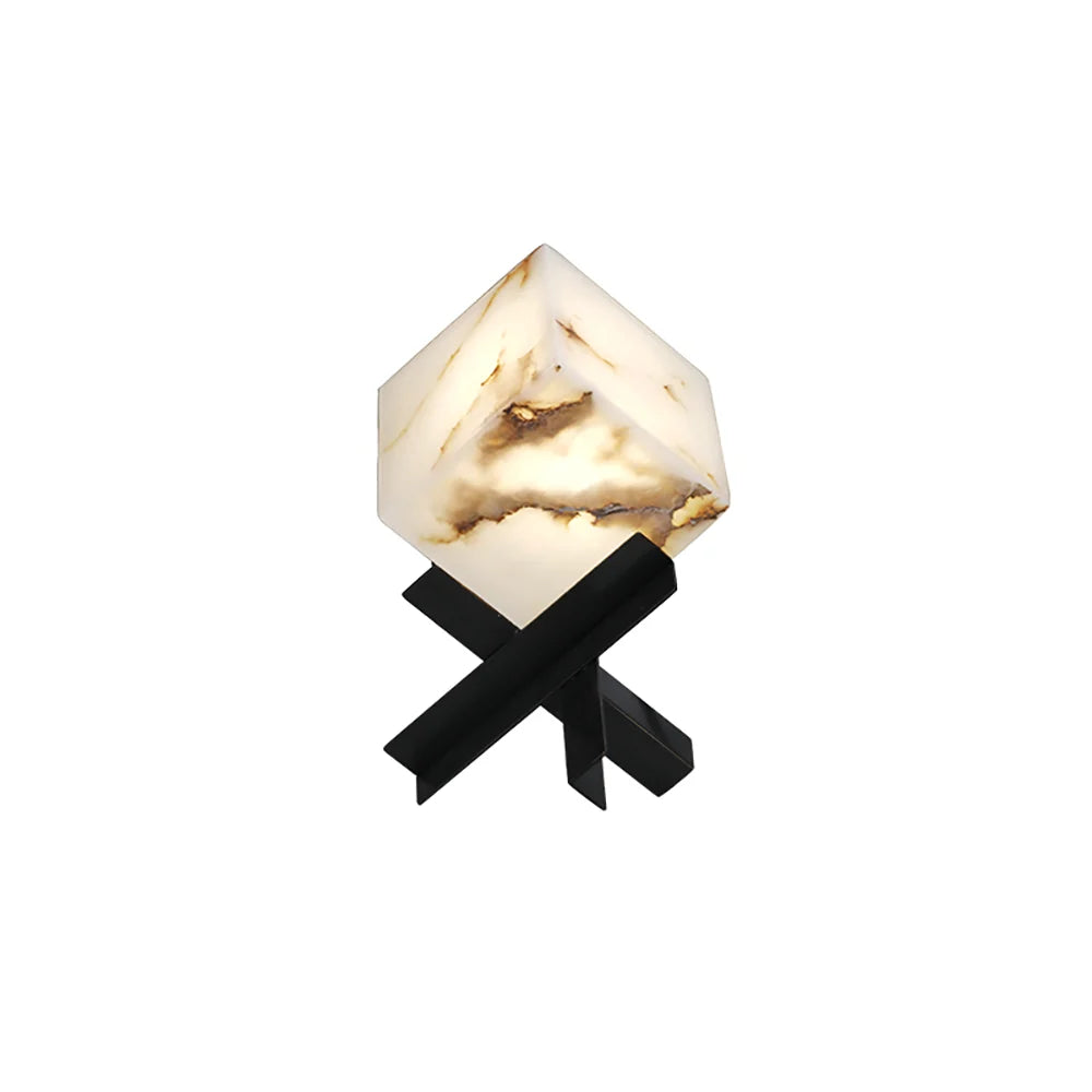 Cube Alabaster Table Lamp