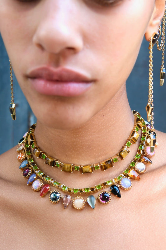 Layering Choker in Punk Rocks (Gold)
