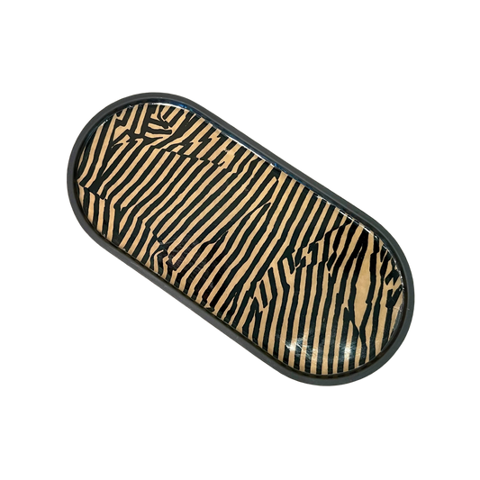 Avant Graphic Lacquered Oval Tray