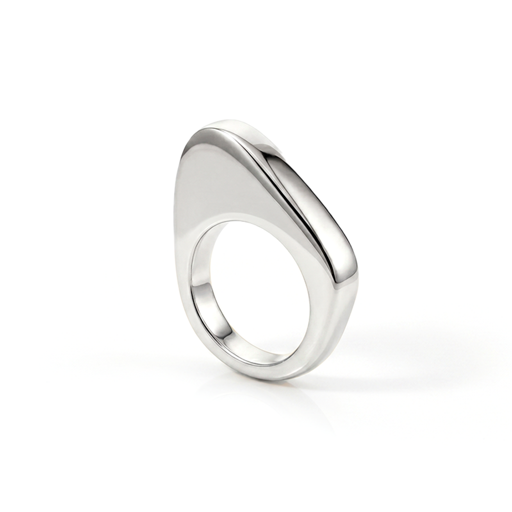 Luna Asymmetric Abstract Ring Gold