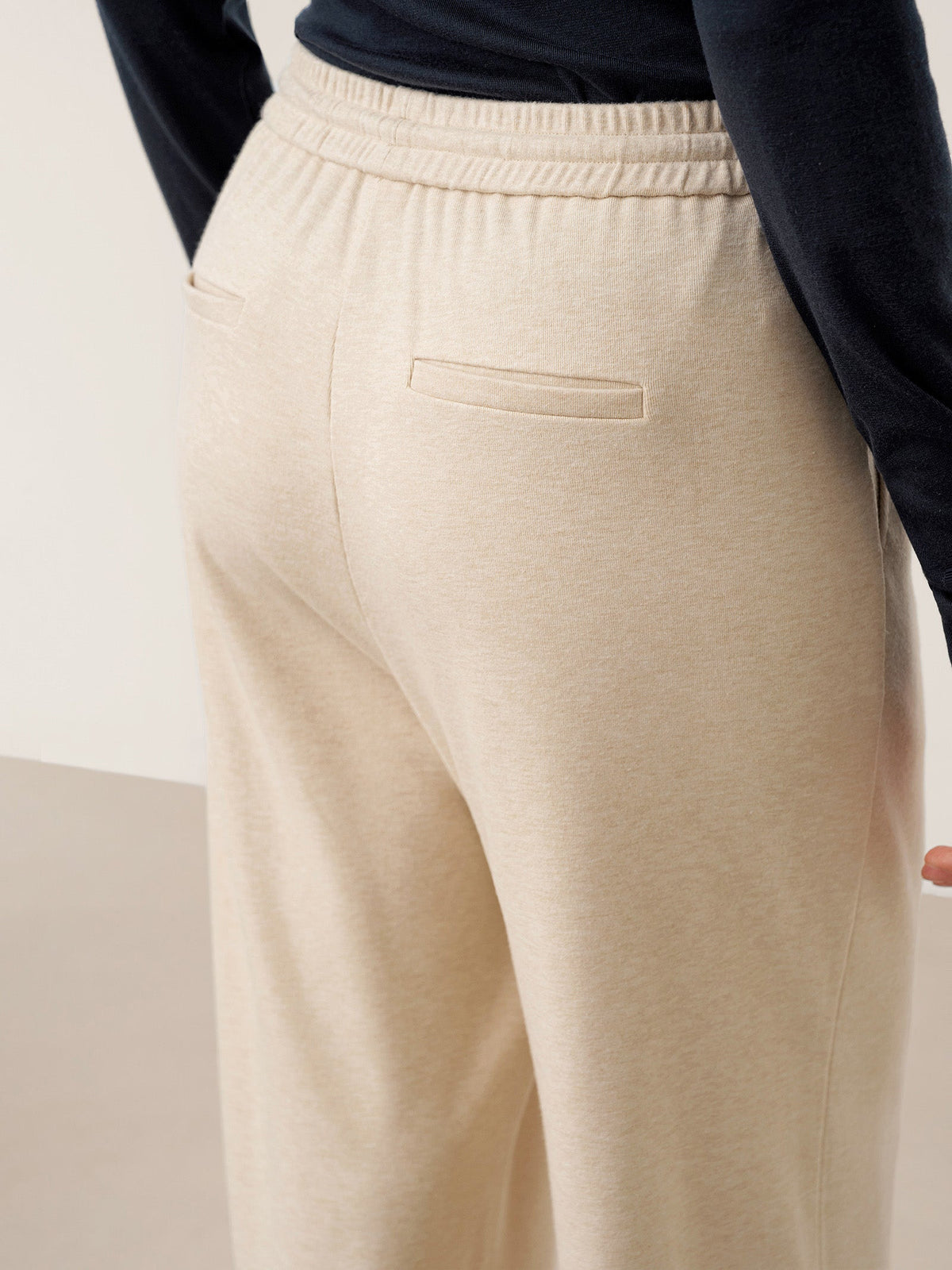 Tamsin Lyocell Blend Pin Tuck Straight Leg Trousers – Casual Drawstring Tailored Pants