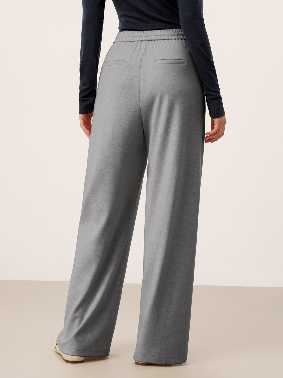 Tamsin Lyocell Blend Pin Tuck Straight Leg Trousers – Casual Drawstring Tailored Pants