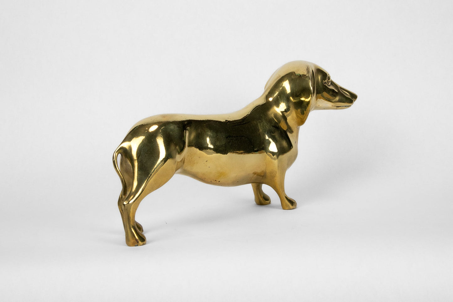 Limited Edition Dachshund Sculpture in Brass