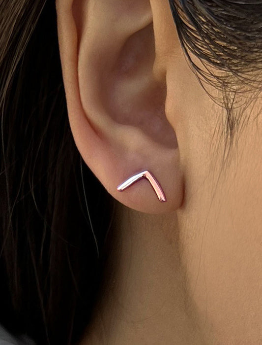 TRILL 2-Way Wishbone Stud Earrings | 18K Rose Gold Over Sterling Silver