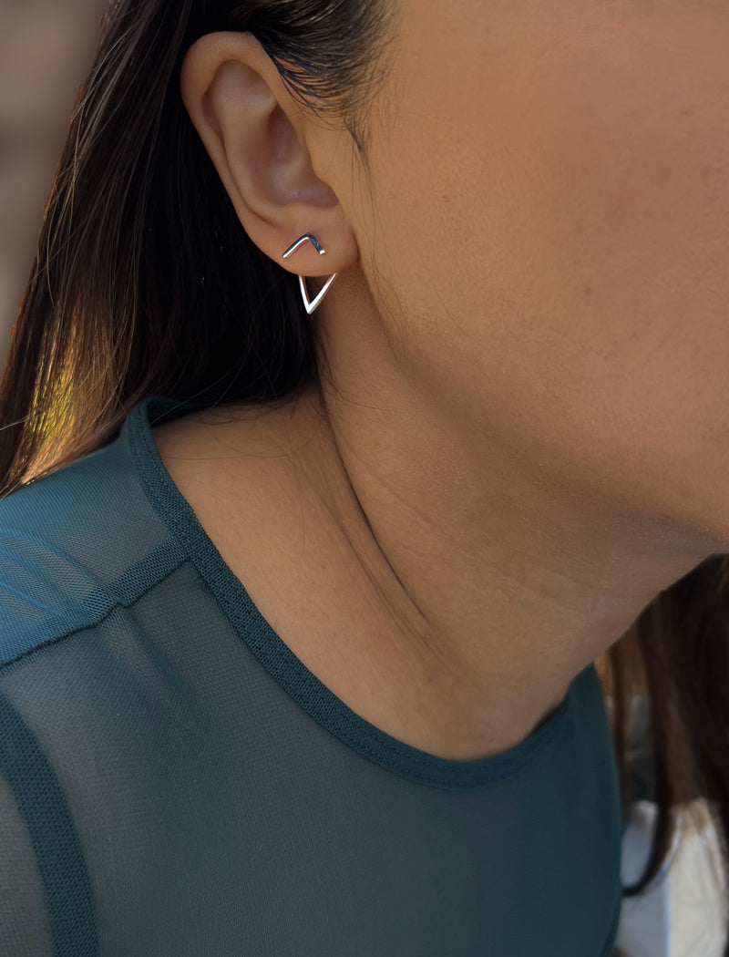 TRILL 2-Way Wishbone Stud Earrings | 925 Sterling Silver