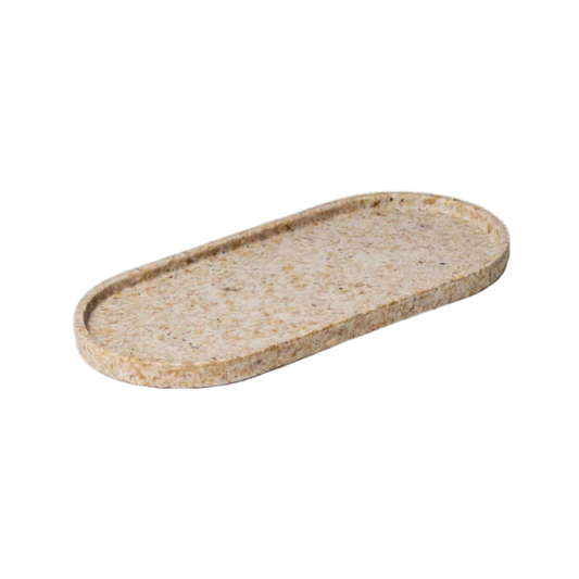 Upcycled Oval Tray: Rice Husk
