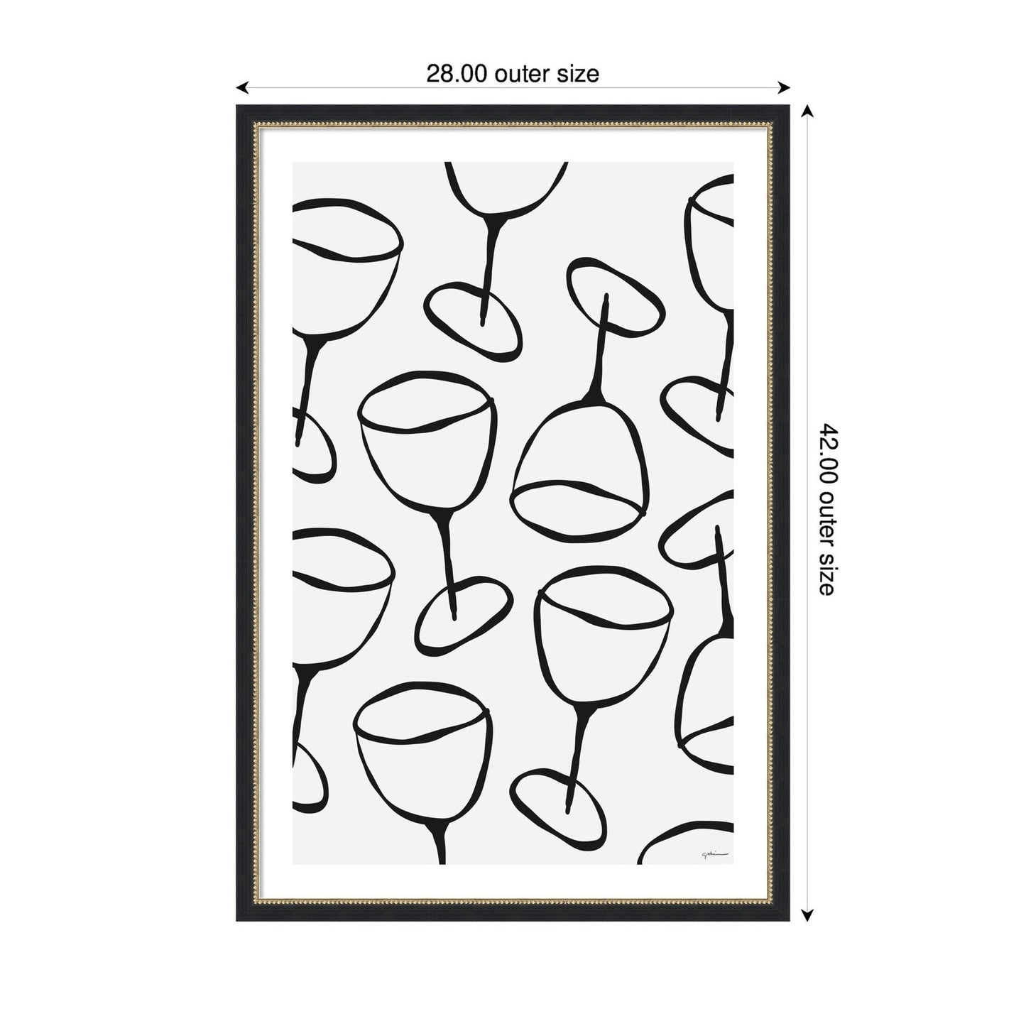 Wine Everywhere by Gabrielly Guedes Framed Wall Art Print