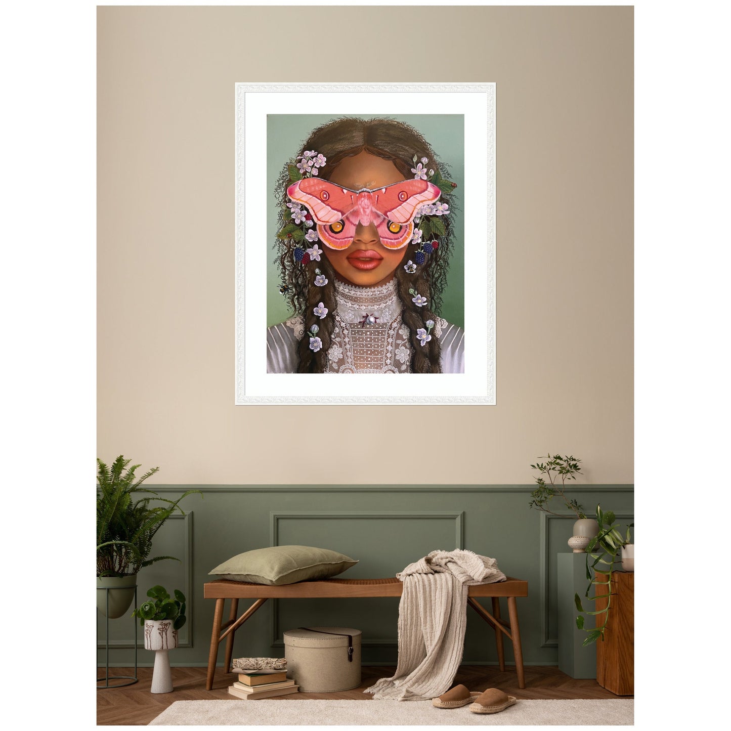 In The Garden With Antheia by Charlotte Brindley Framed Wall Art Print