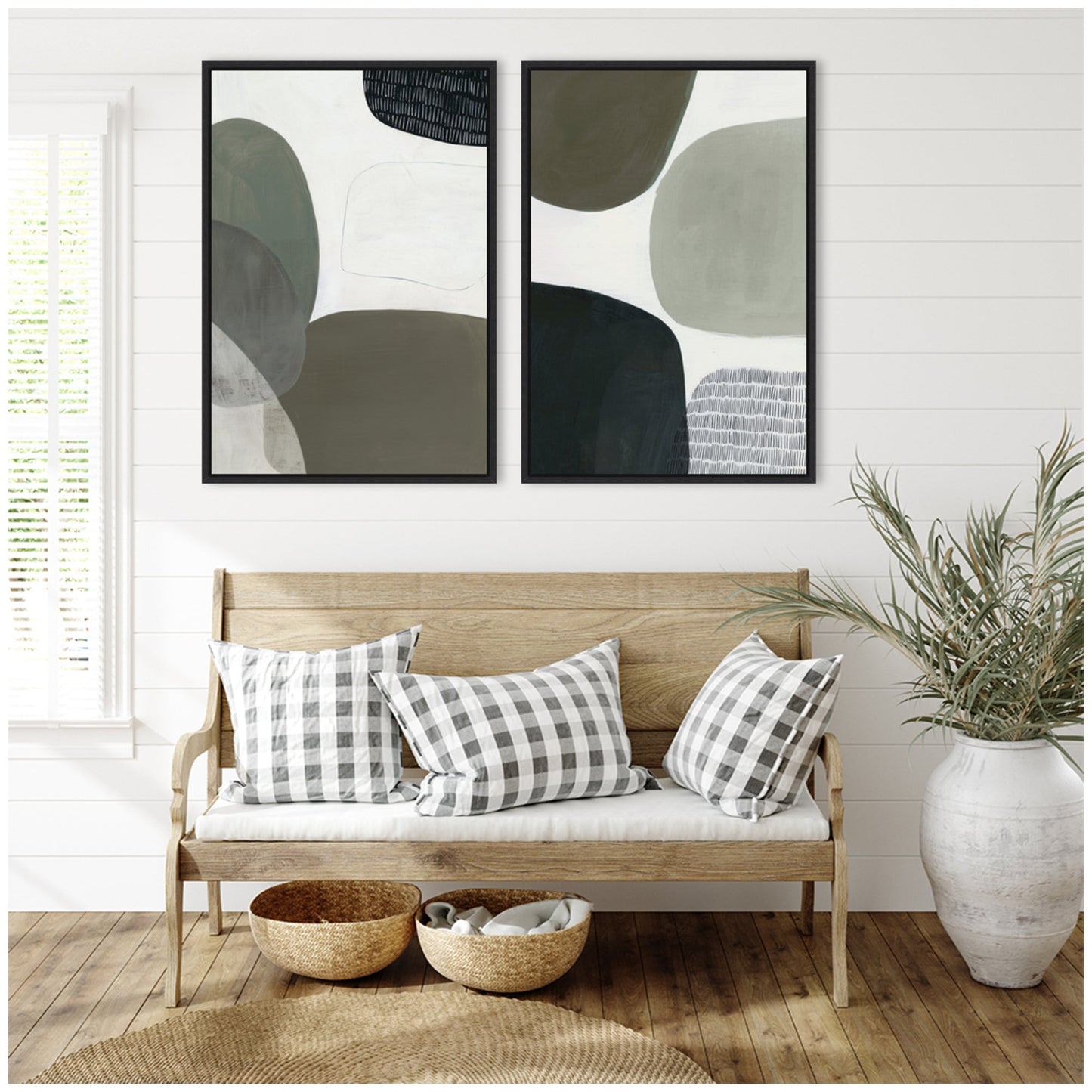 Shape Study No. 1 & No. 2 2 Piece Framed Canvas Wall Art Set by Amy Lighthall