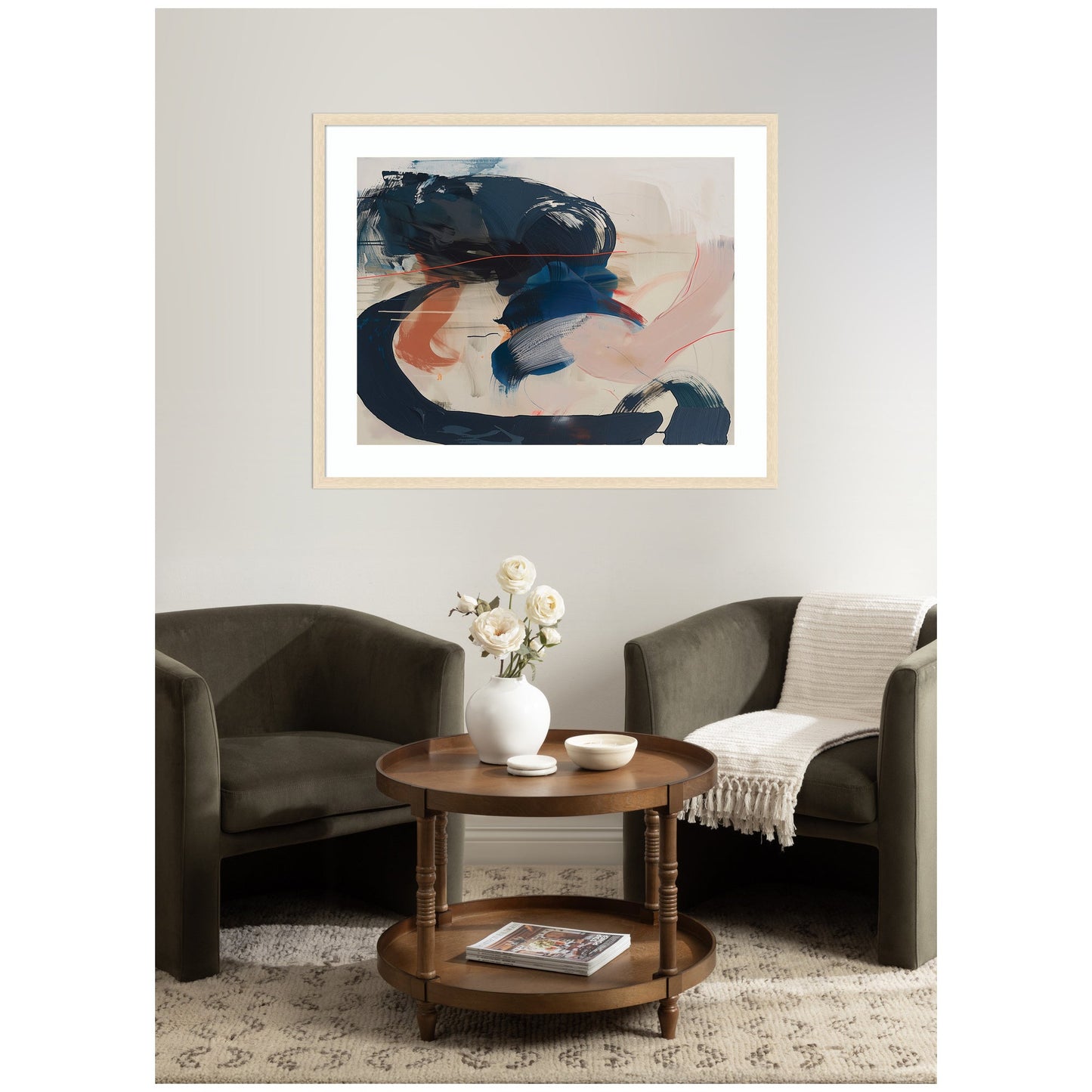 Framed Art Deep Blue Momentum I by Amy Lighthall