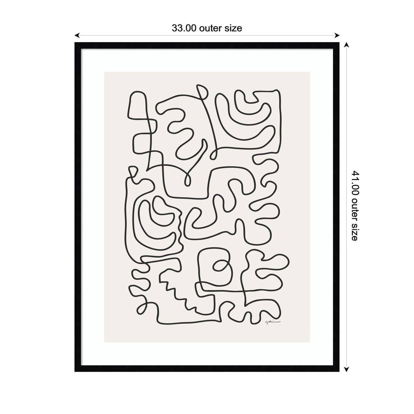 Connected Lines by Gabrielly Guedes Framed Wall Art Print