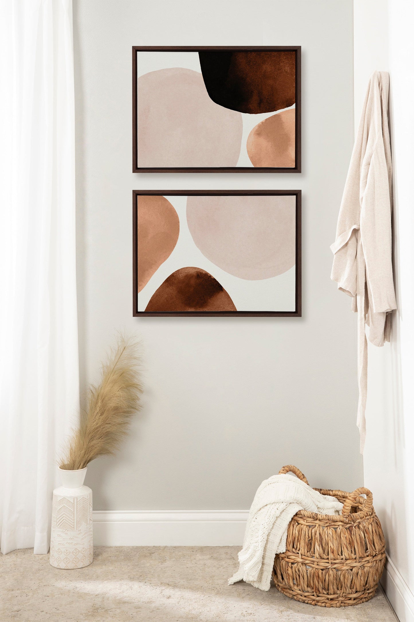 Sylvie Shapes I and II Framed Canvas Set by Amy Lighthall