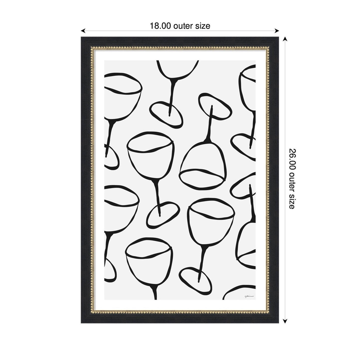 Wine Everywhere by Gabrielly Guedes Framed Wall Art Print