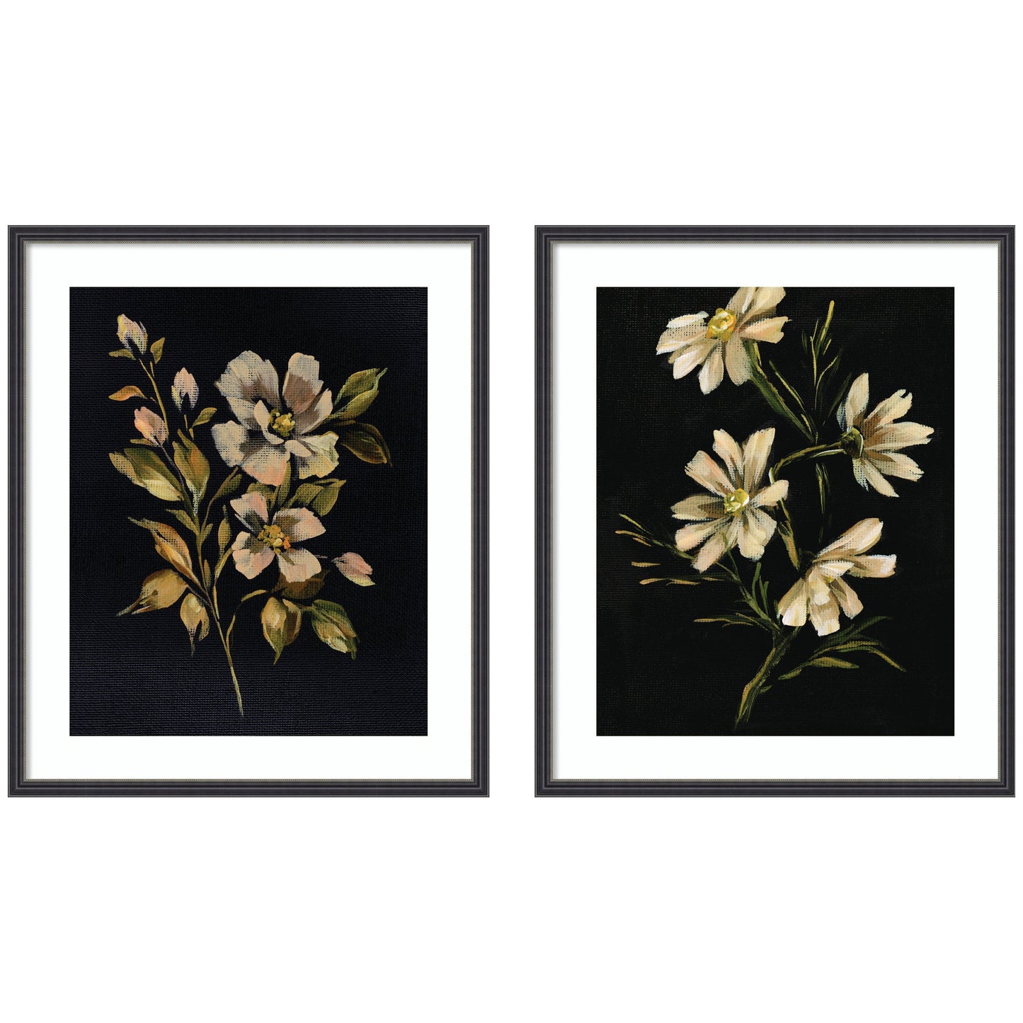 Moody Floral 4 & 7 2 Piece Framed Wall Art Print Set by Annie Quigley