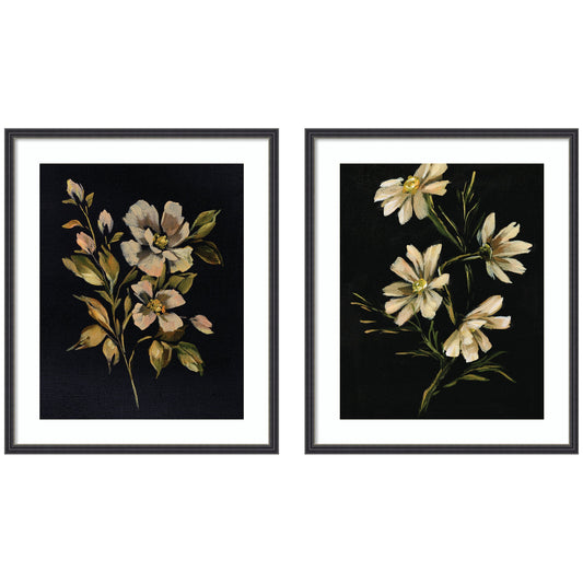 Moody Floral 4 & 7 2 Piece Framed Wall Art Print Set by Annie Quigley