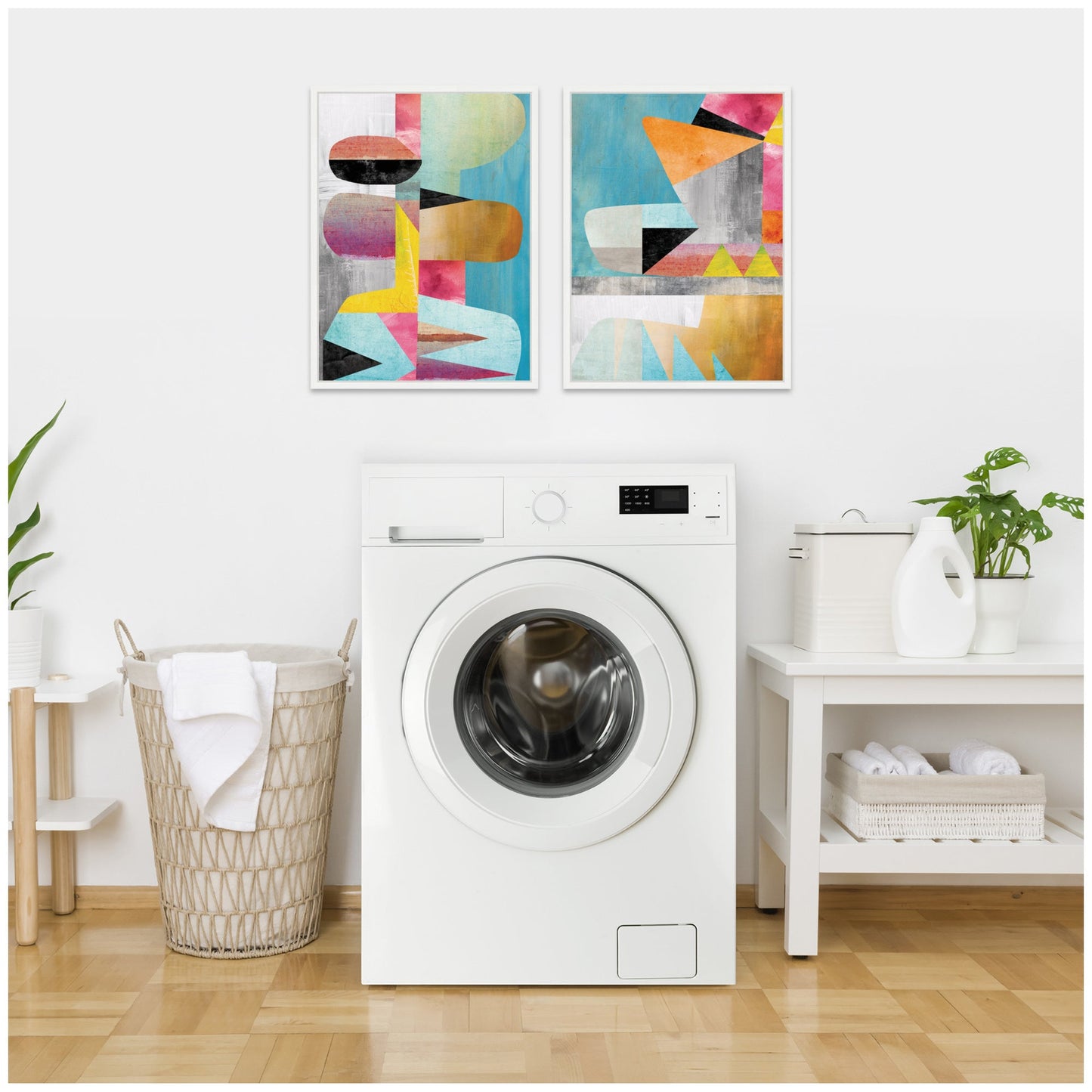 1 & 2 2 Piece Framed Canvas Wall Art Set by Nikki Chu